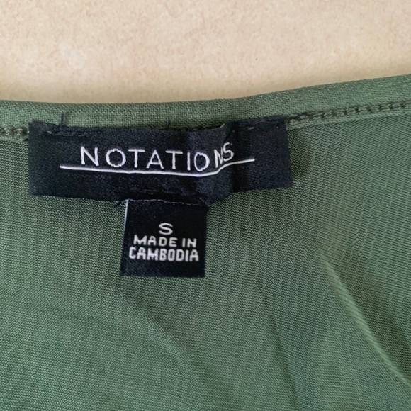 🥳 3 for $30! Notations Green Shirt - Picture 2 of 3